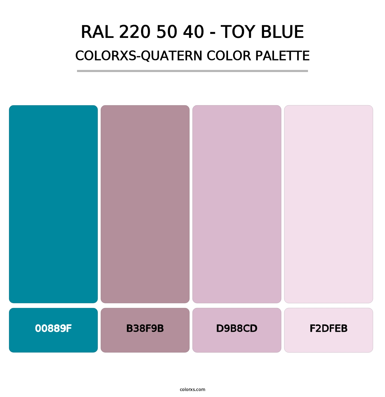 RAL 220 50 40 - Toy Blue - Colorxs Quatern Palette