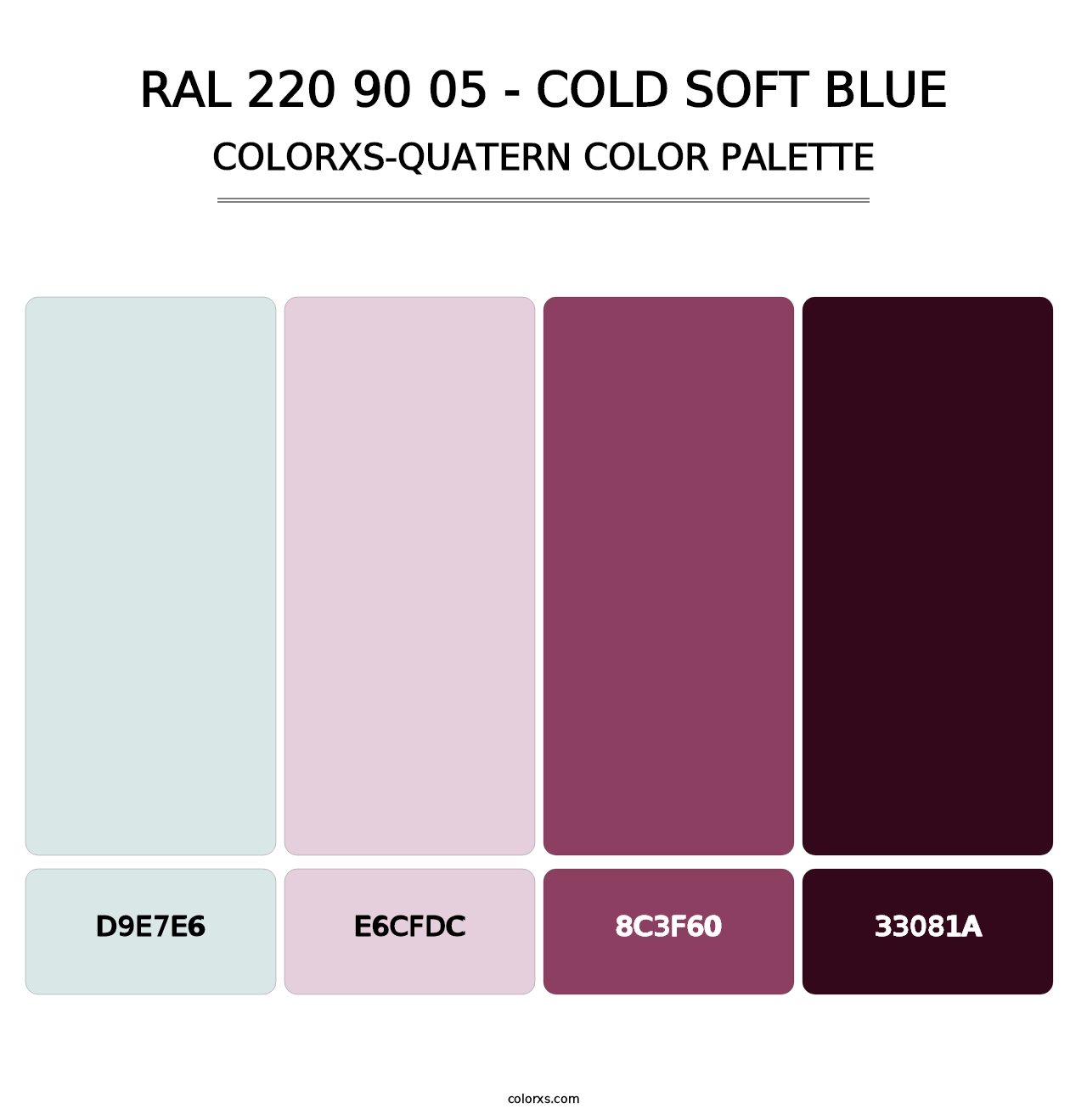 RAL 220 90 05 - Cold Soft Blue - Colorxs Quatern Palette