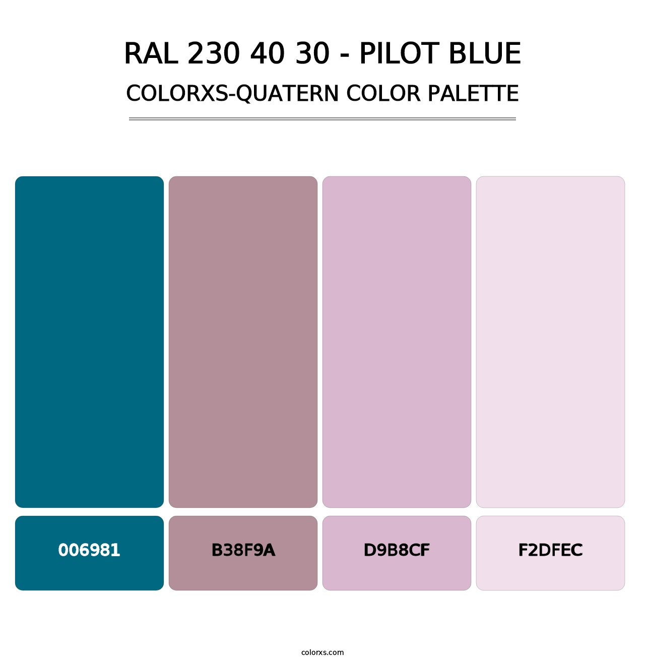 RAL 230 40 30 - Pilot Blue - Colorxs Quatern Palette