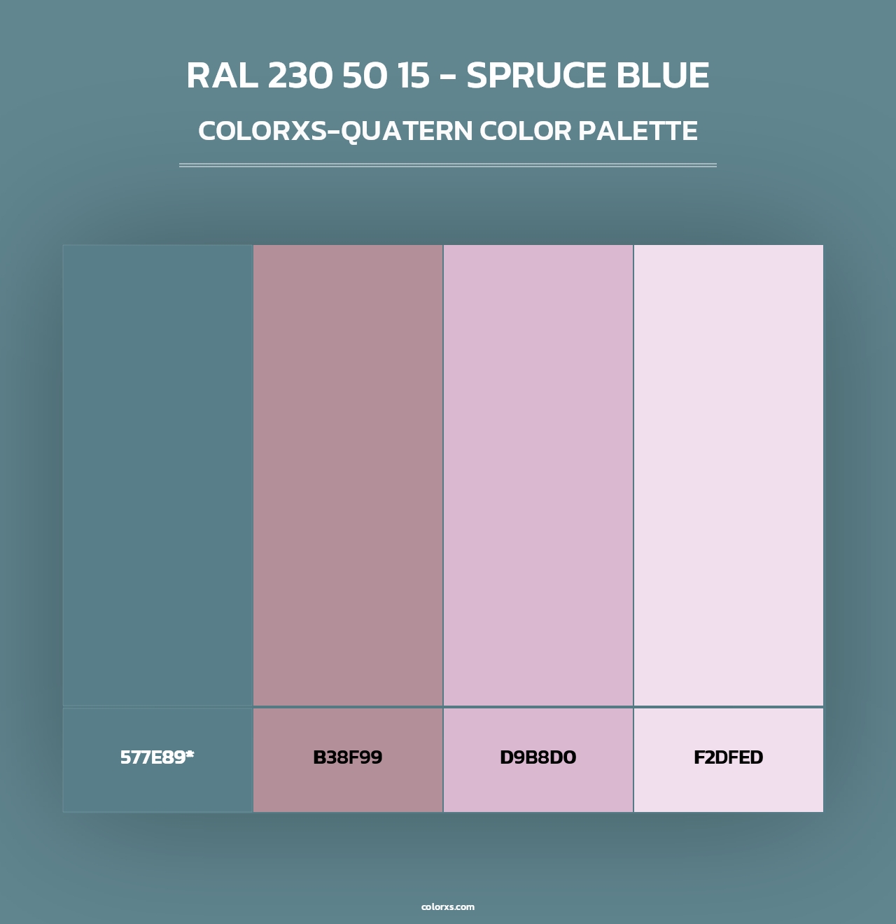 RAL 230 50 15 - Spruce Blue - Colorxs Quad Palette