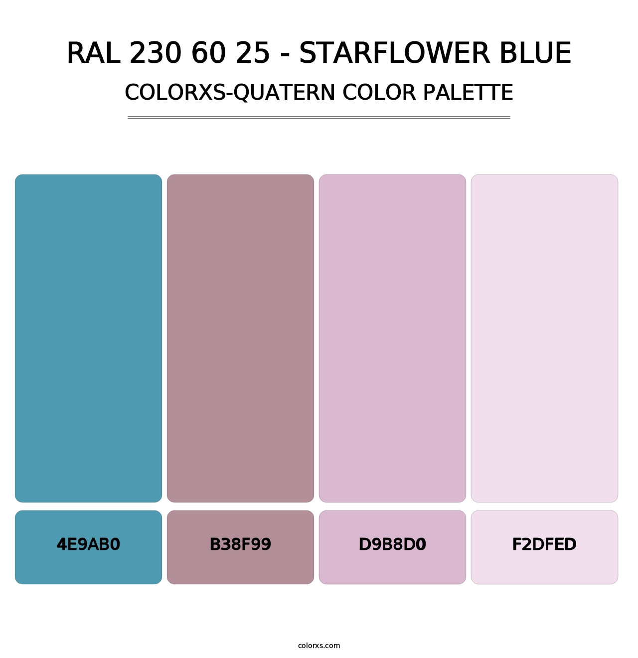 RAL 230 60 25 - Starflower Blue - Colorxs Quatern Palette