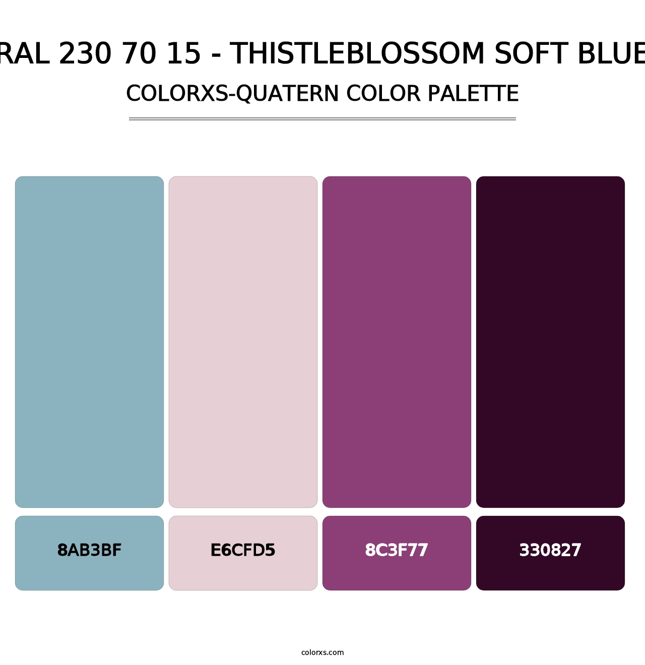 RAL 230 70 15 - Thistleblossom Soft Blue - Colorxs Quatern Palette