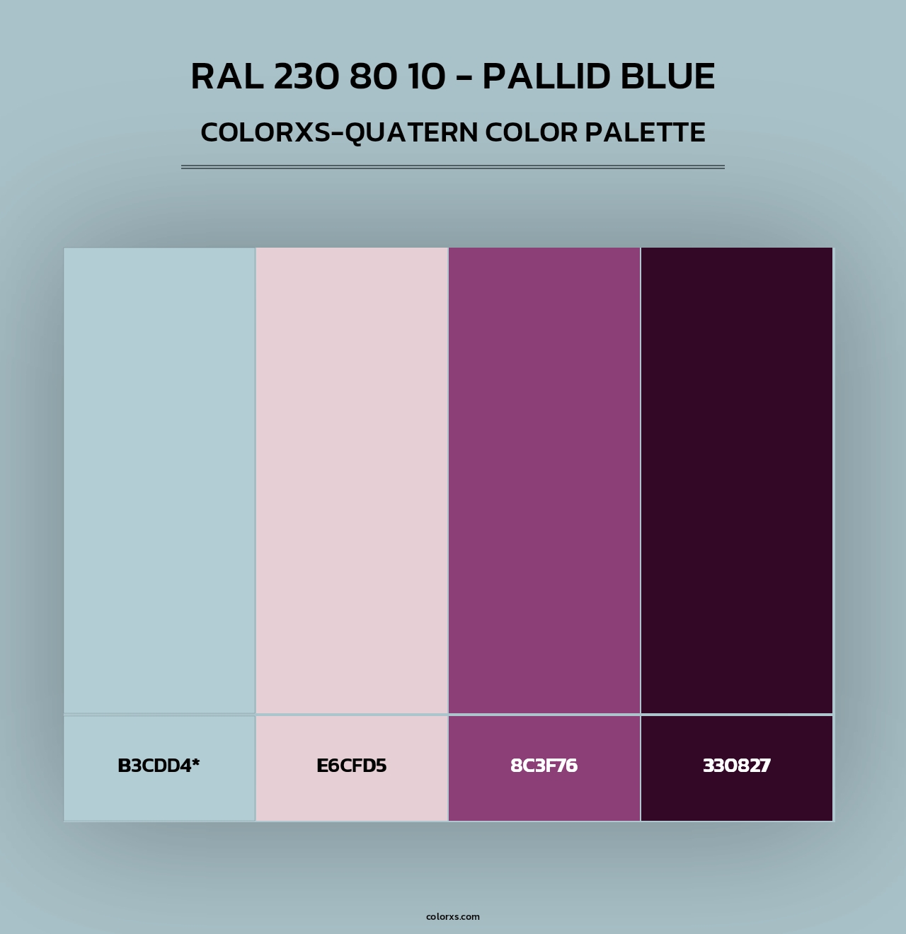 RAL 230 80 10 - Pallid Blue - Colorxs Quad Palette