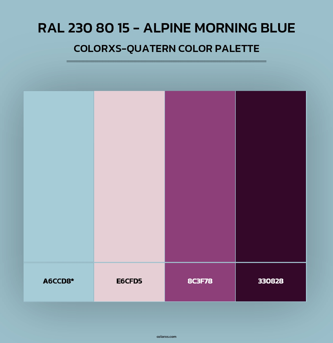 RAL 230 80 15 - Alpine Morning Blue - Colorxs Quad Palette
