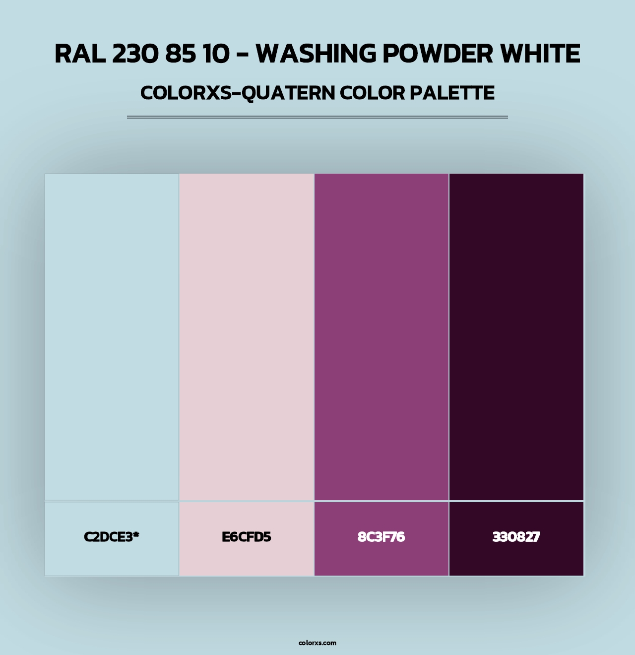 RAL 230 85 10 - Washing Powder White - Colorxs Quad Palette