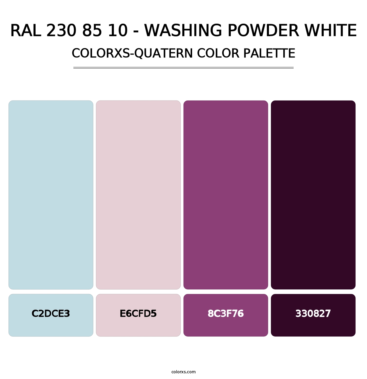 RAL 230 85 10 - Washing Powder White - Colorxs Quatern Palette