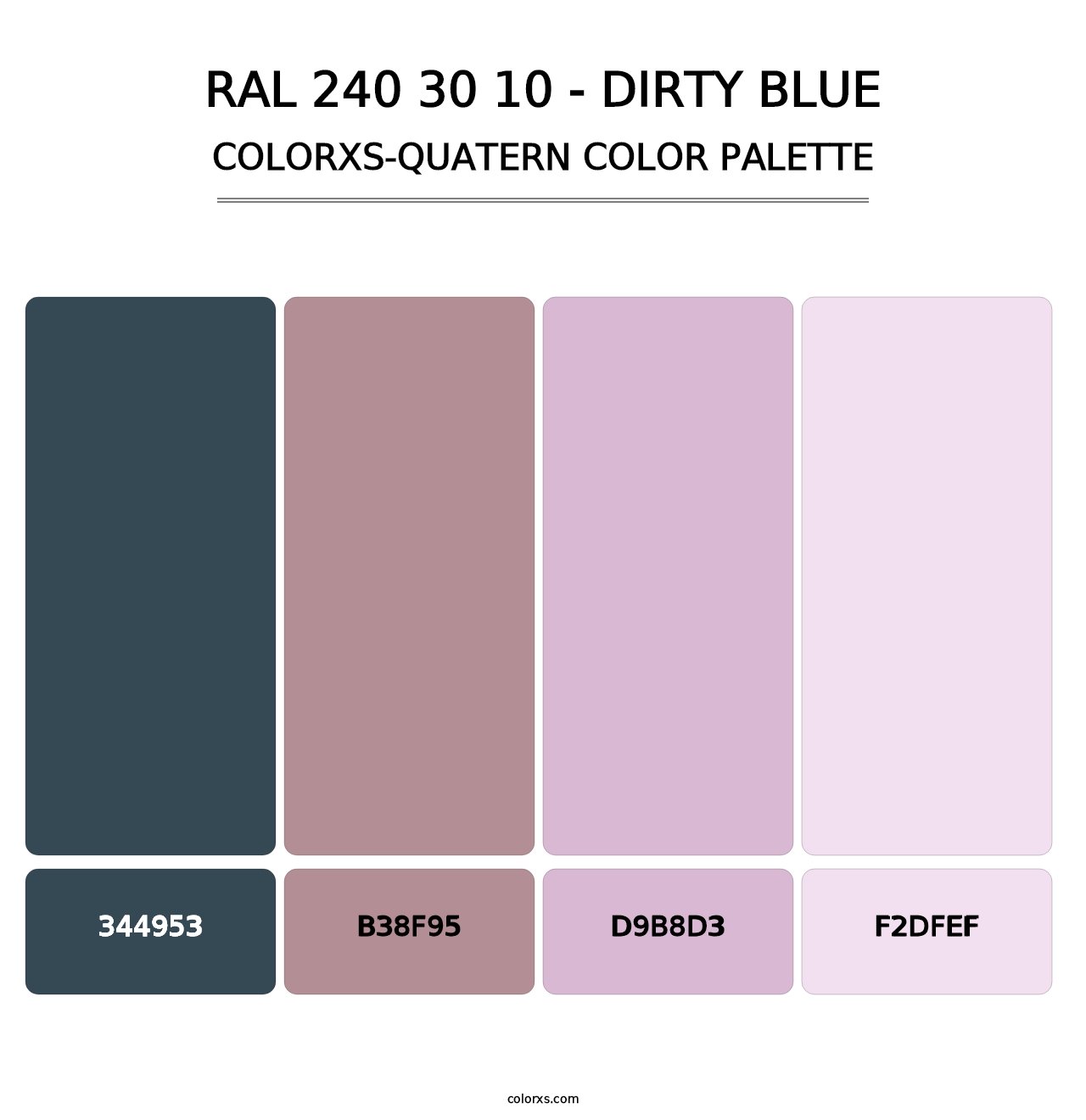 RAL 240 30 10 - Dirty Blue - Colorxs Quatern Palette
