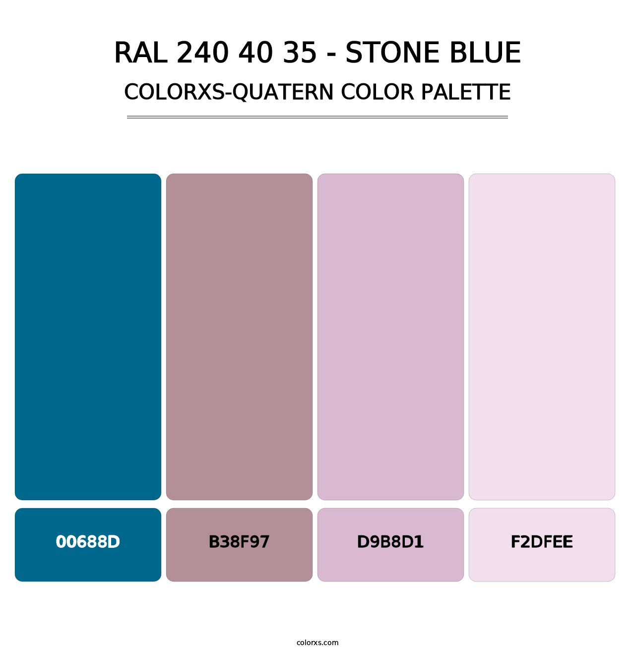 RAL 240 40 35 - Stone Blue - Colorxs Quatern Palette