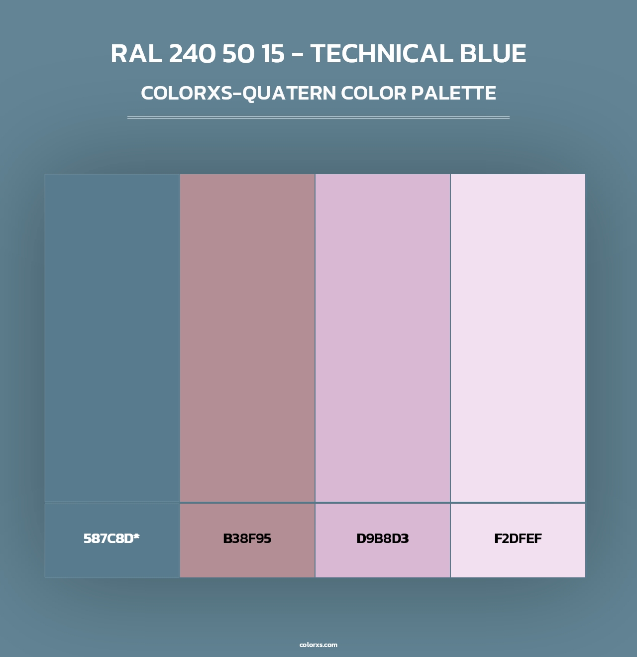 RAL 240 50 15 - Technical Blue - Colorxs Quad Palette