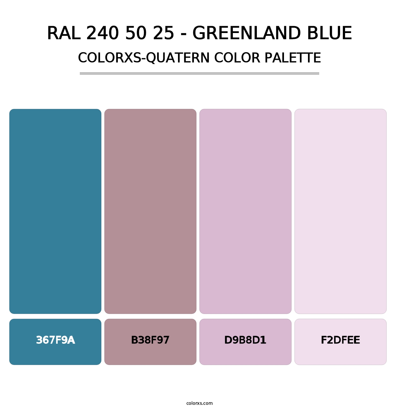 RAL 240 50 25 - Greenland Blue - Colorxs Quatern Palette