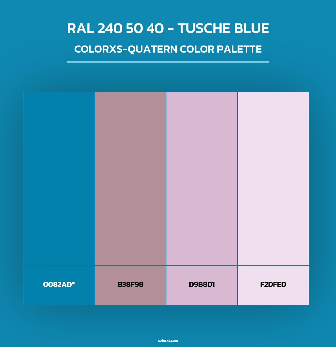 RAL 240 50 40 - Tusche Blue - Colorxs Quad Palette