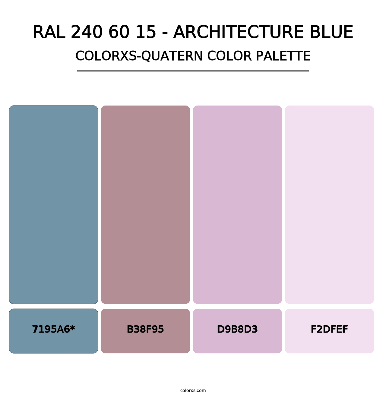 RAL 240 60 15 - Architecture Blue - Colorxs Quatern Palette
