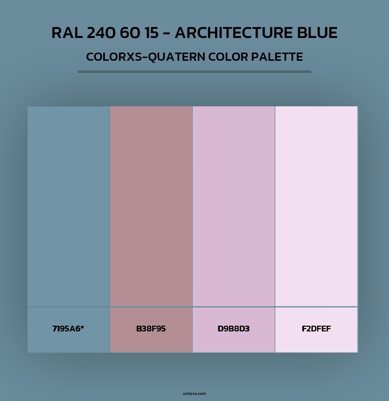 RAL 240 60 15 - Architecture Blue - Colorxs Quad Palette