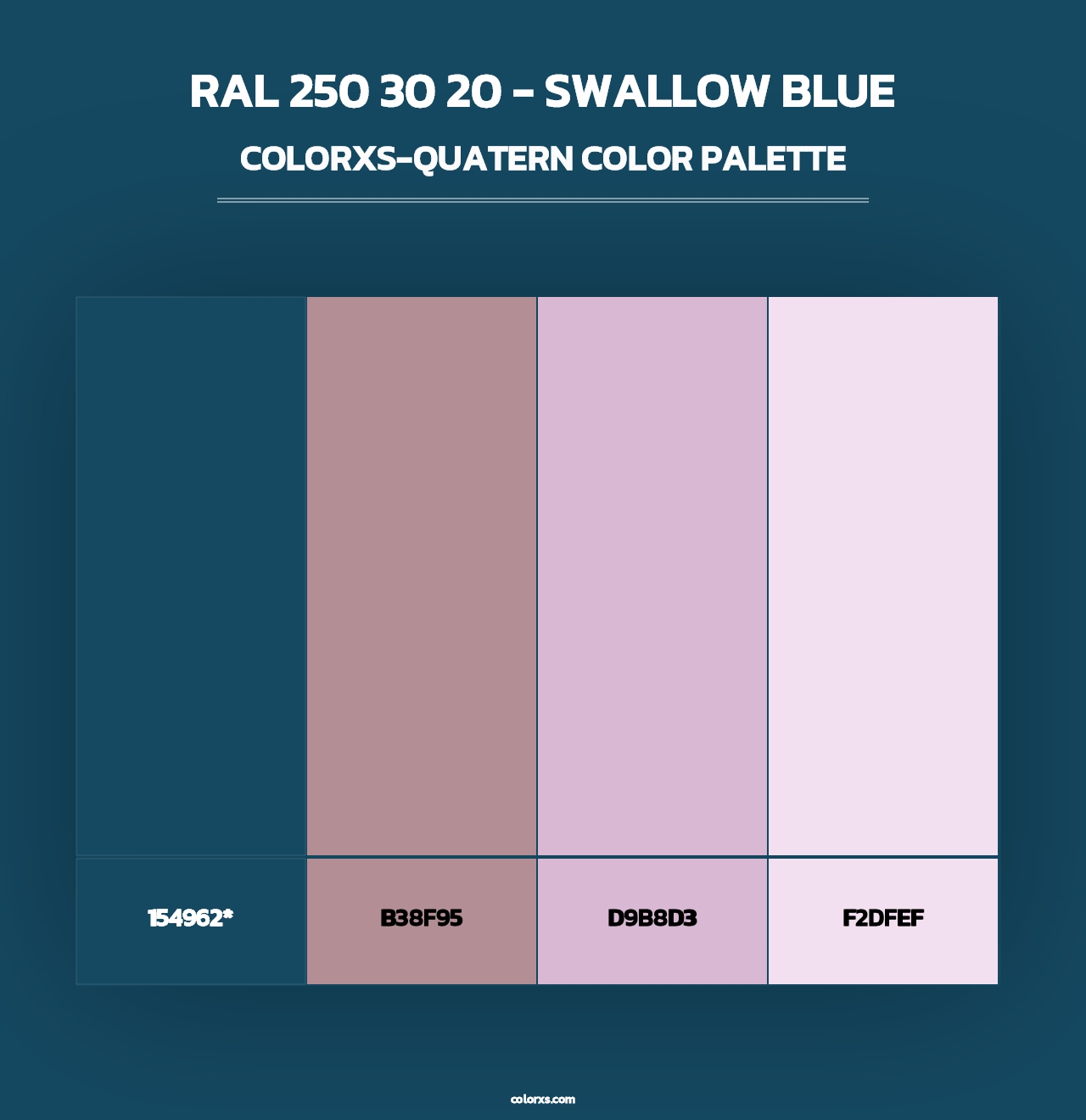 RAL 250 30 20 - Swallow Blue - Colorxs Quad Palette