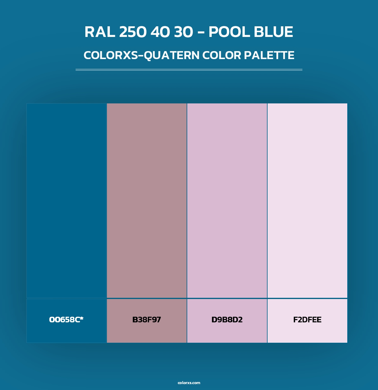 RAL 250 40 30 - Pool Blue - Colorxs Quad Palette
