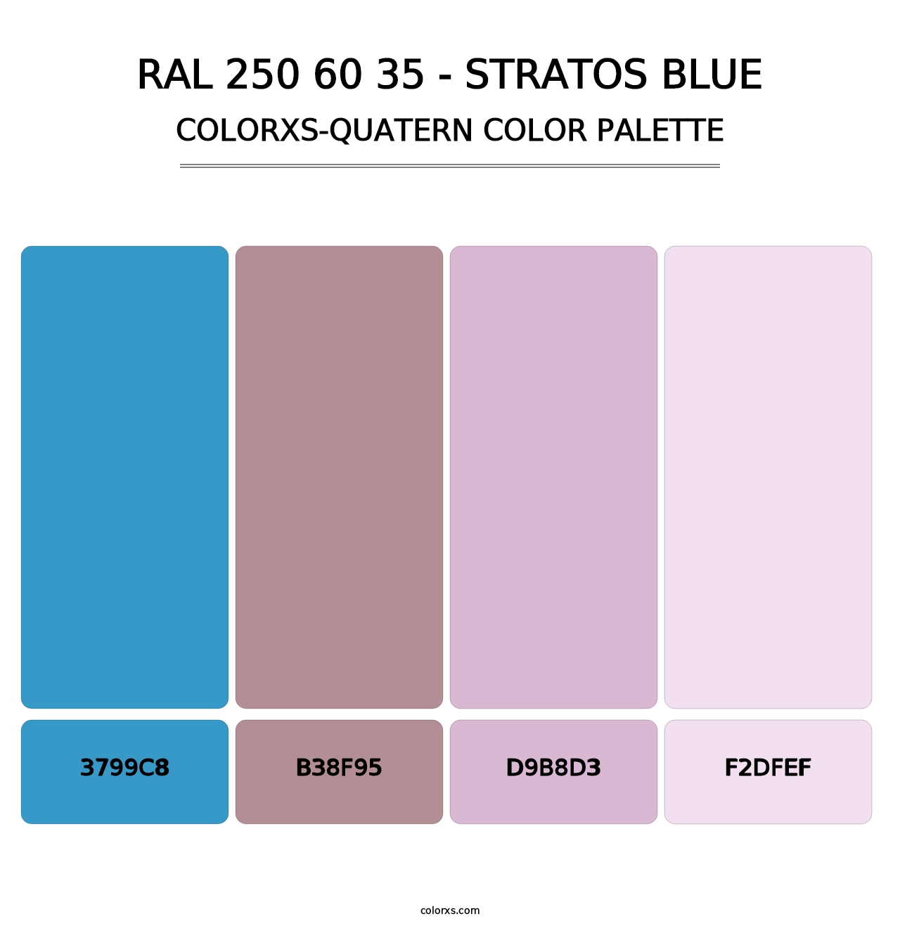 RAL 250 60 35 - Stratos Blue - Colorxs Quatern Palette