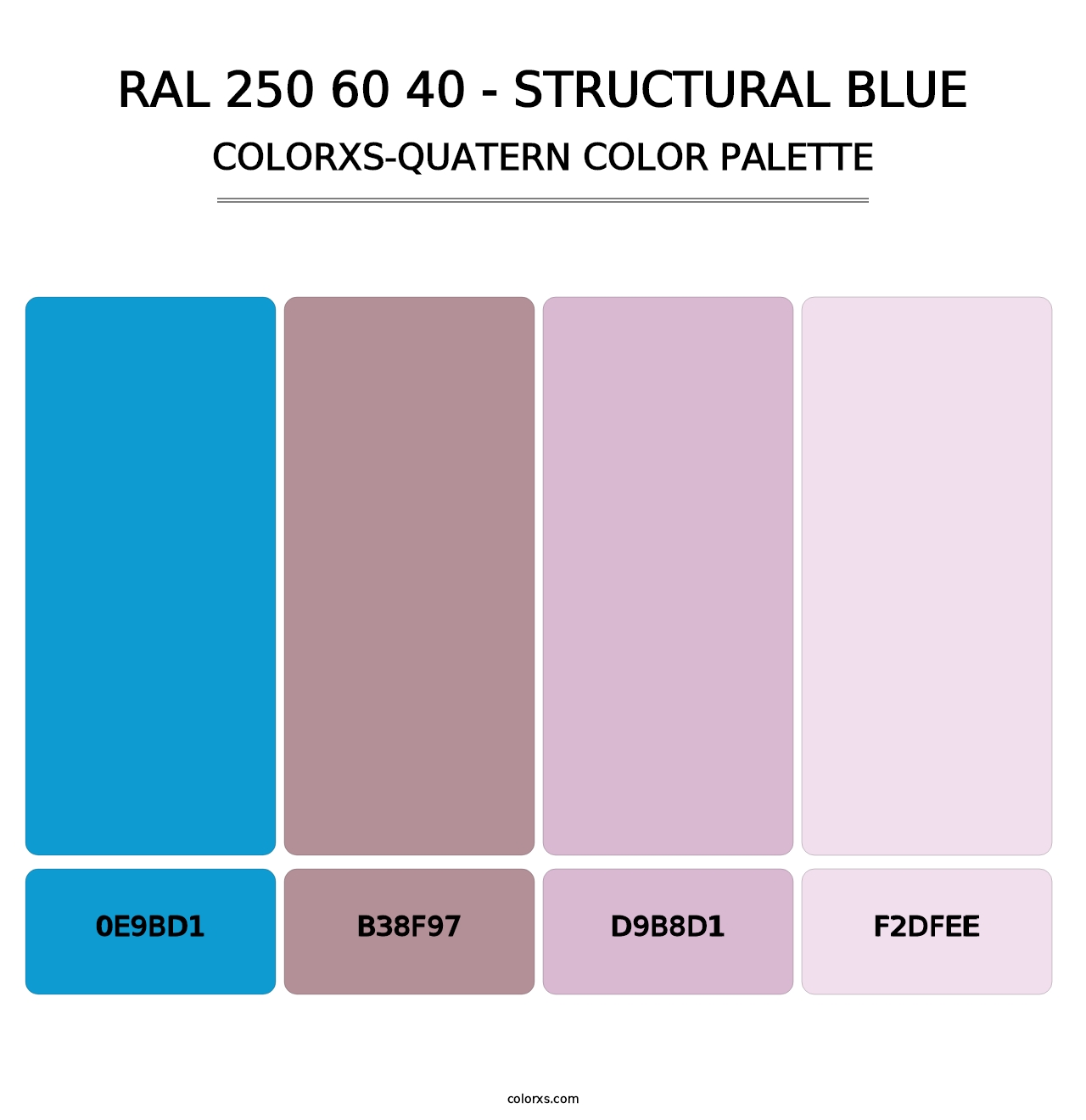 RAL 250 60 40 - Structural Blue - Colorxs Quatern Palette