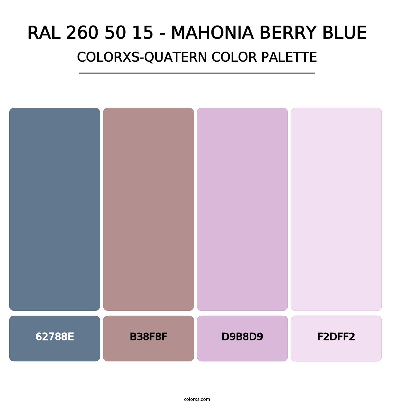 RAL 260 50 15 - Mahonia Berry Blue - Colorxs Quatern Palette