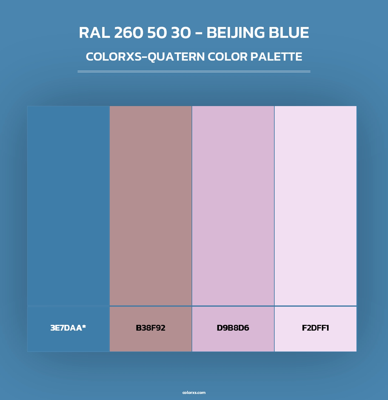 RAL 260 50 30 - Beijing Blue - Colorxs Quad Palette