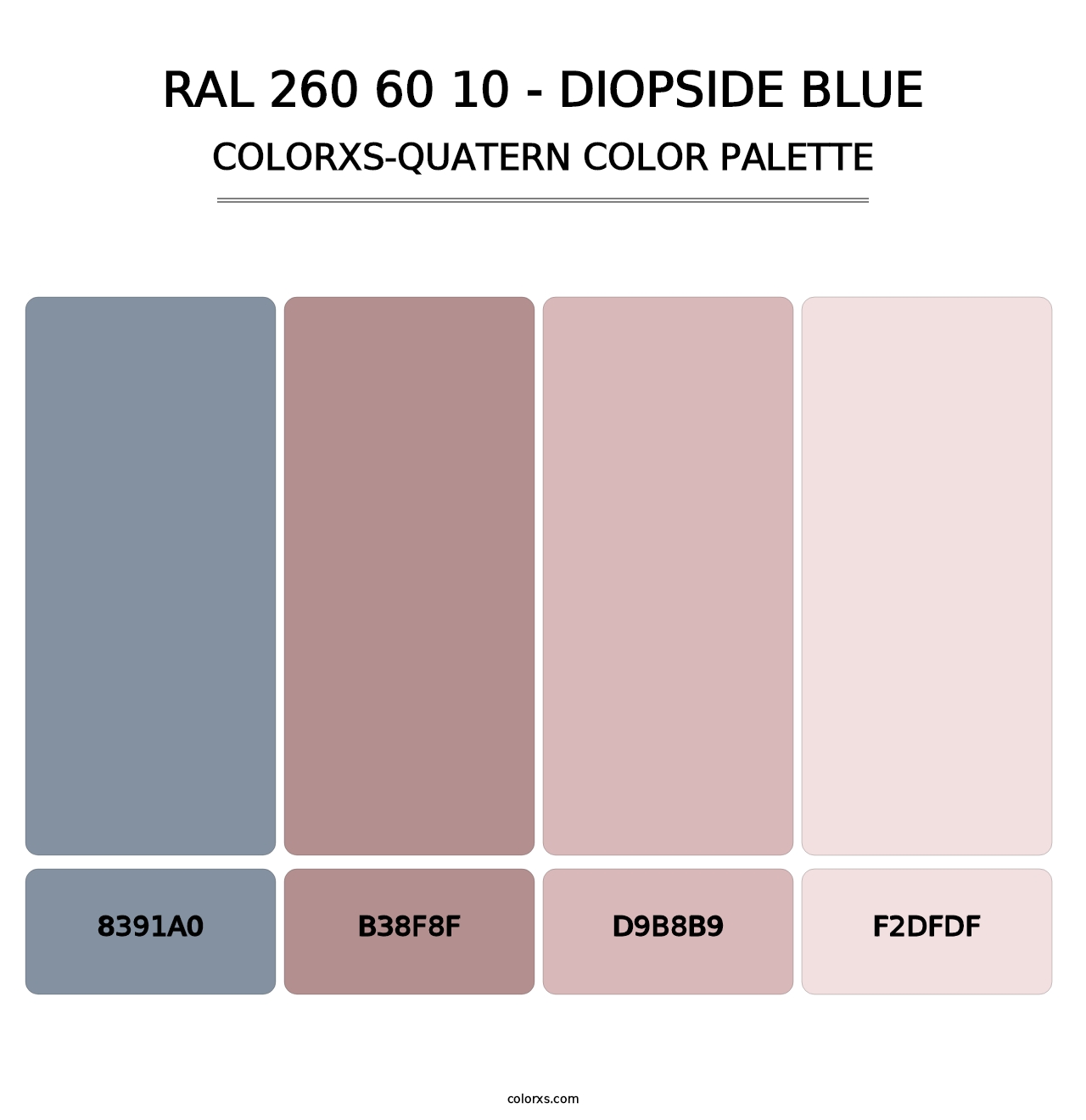 RAL 260 60 10 - Diopside Blue - Colorxs Quatern Palette