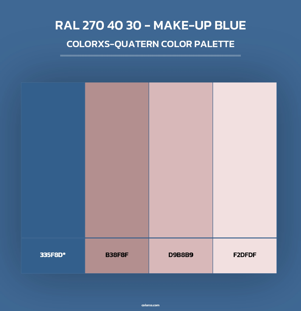 RAL 270 40 30 - Make-Up Blue - Colorxs Quad Palette