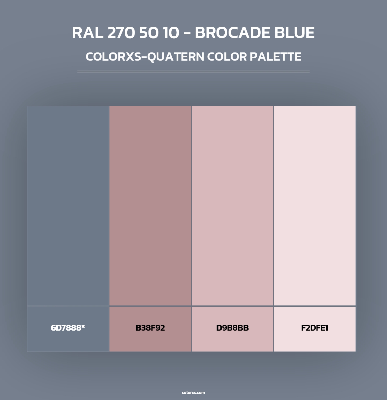 RAL 270 50 10 - Brocade Blue - Colorxs Quad Palette