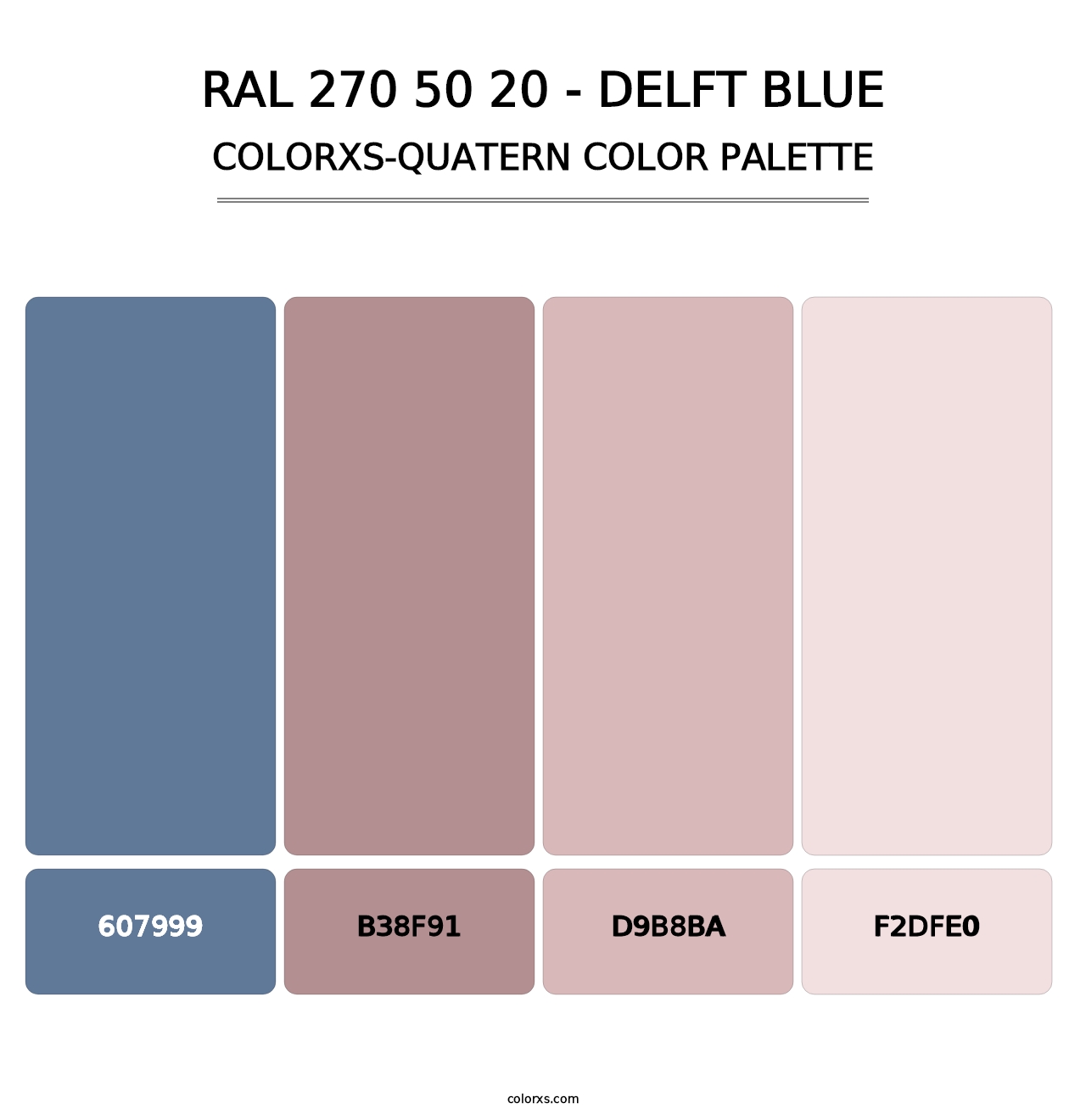 RAL 270 50 20 - Delft Blue - Colorxs Quatern Palette