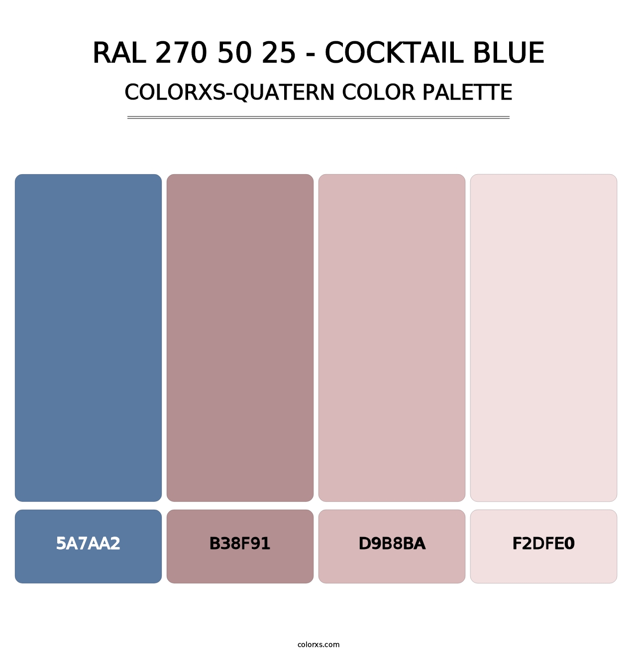 RAL 270 50 25 - Cocktail Blue - Colorxs Quatern Palette