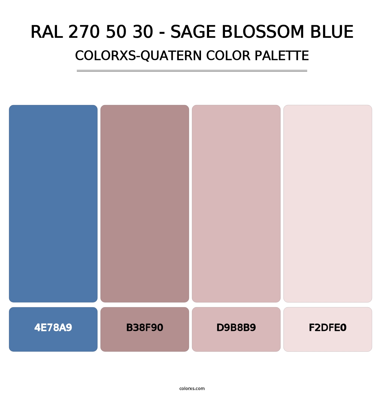 RAL 270 50 30 - Sage Blossom Blue - Colorxs Quatern Palette