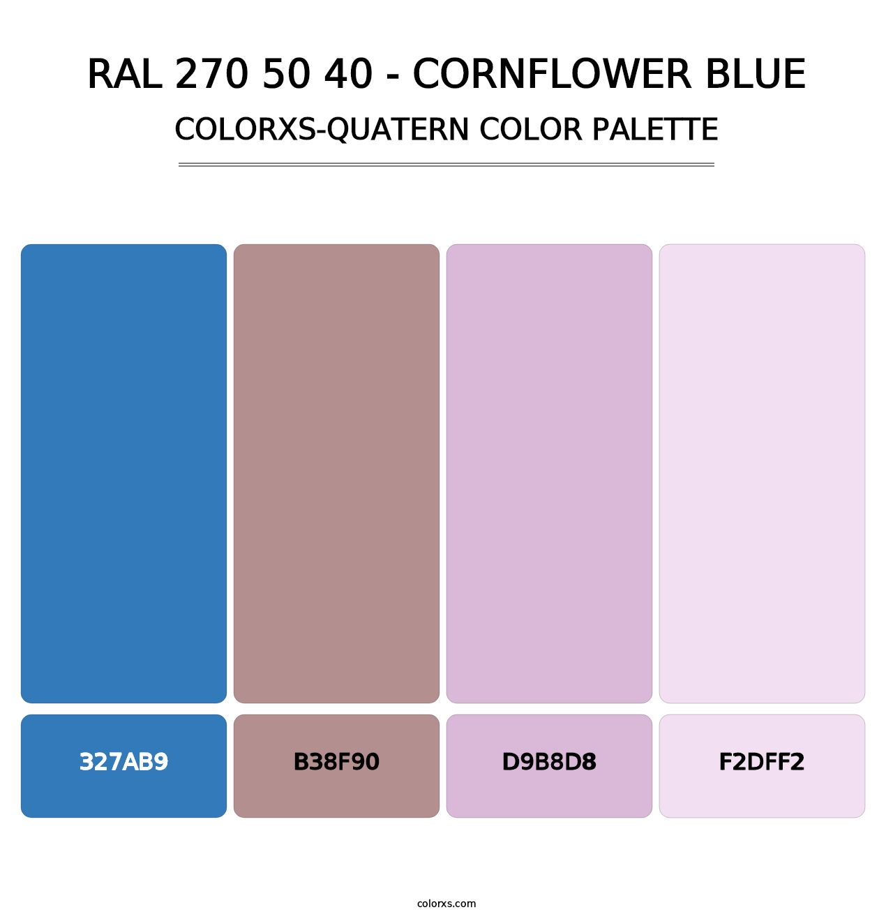 RAL 270 50 40 - Cornflower Blue - Colorxs Quatern Palette