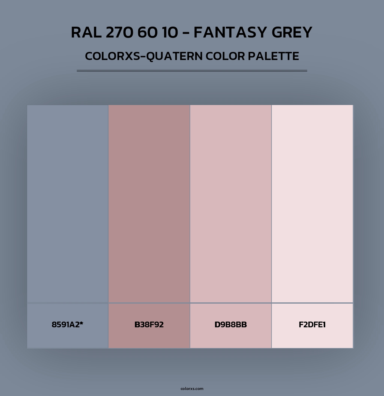 RAL 270 60 10 - Fantasy Grey - Colorxs Quad Palette
