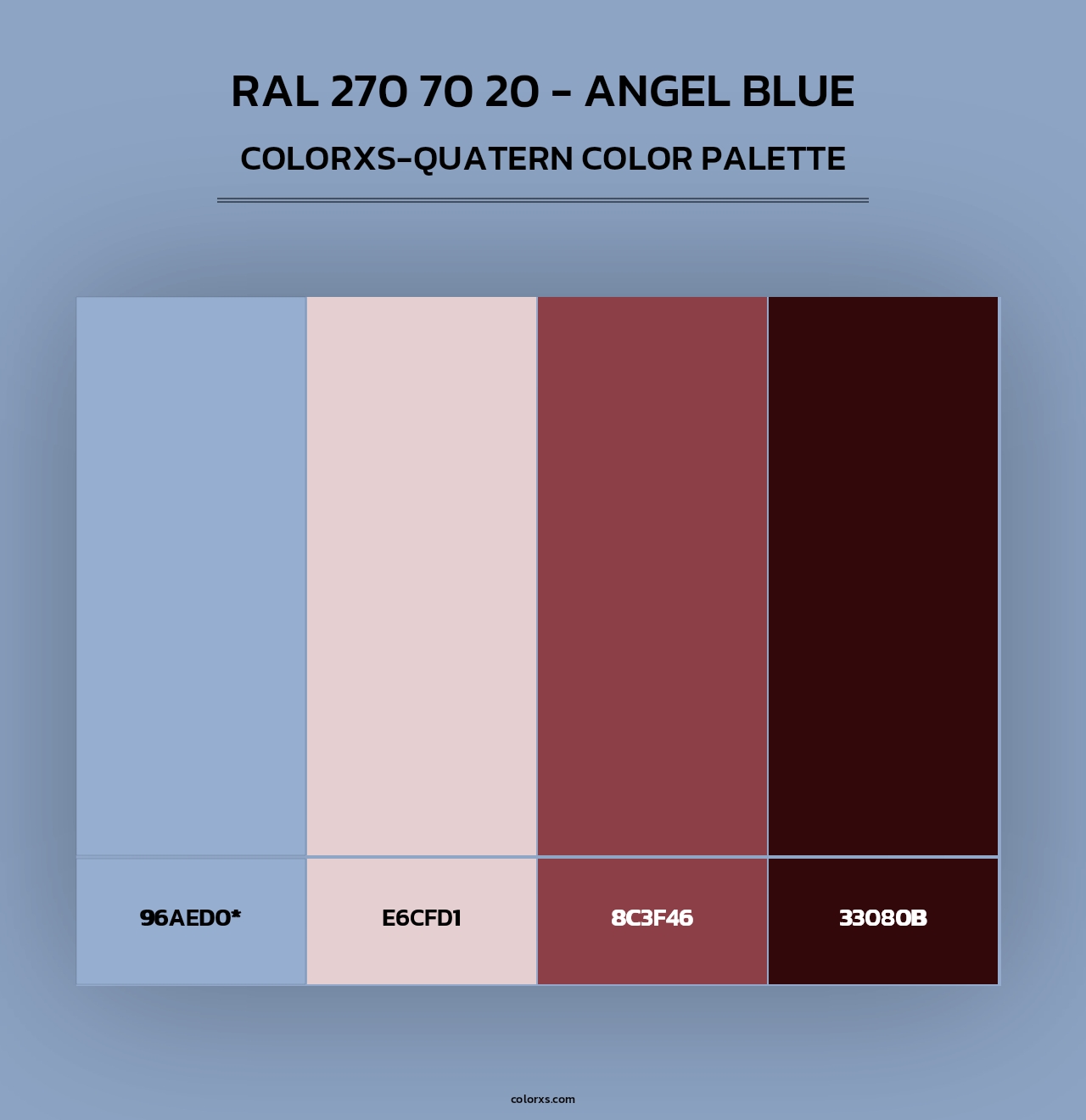 RAL 270 70 20 - Angel Blue - Colorxs Quad Palette