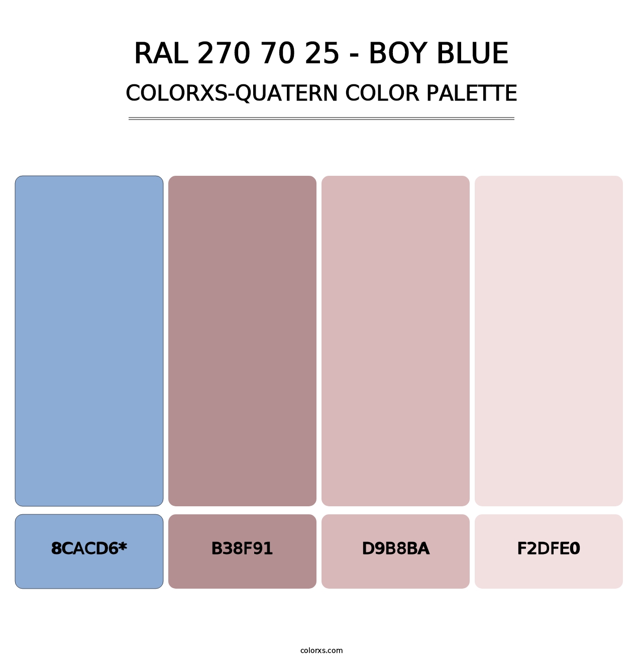 RAL 270 70 25 - Boy Blue - Colorxs Quatern Palette