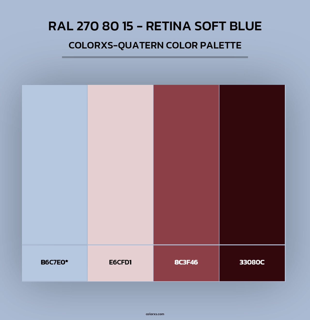 RAL 270 80 15 - Retina Soft Blue - Colorxs Quad Palette