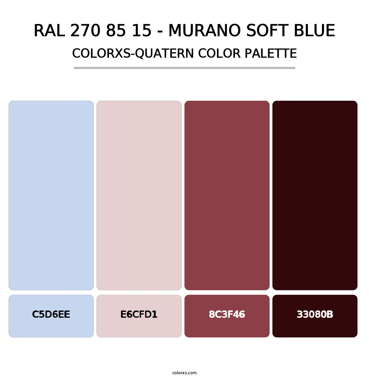 RAL 270 85 15 - Murano Soft Blue - Colorxs Quatern Palette
