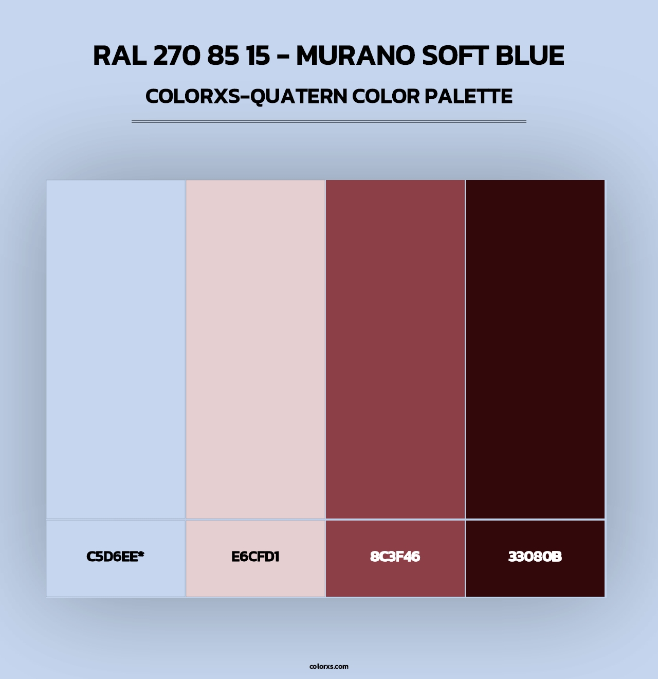 RAL 270 85 15 - Murano Soft Blue - Colorxs Quad Palette