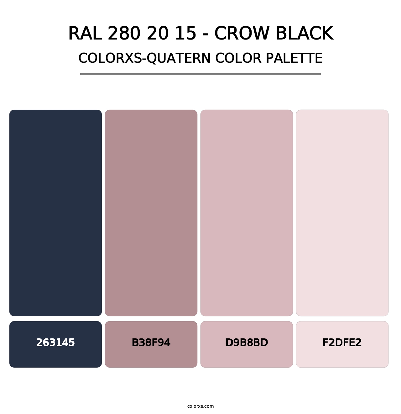 RAL 280 20 15 - Crow Black - Colorxs Quatern Palette