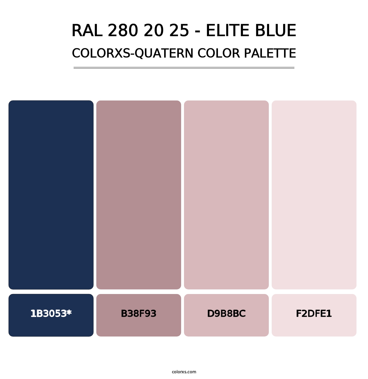 RAL 280 20 25 - Elite Blue - Colorxs Quatern Palette