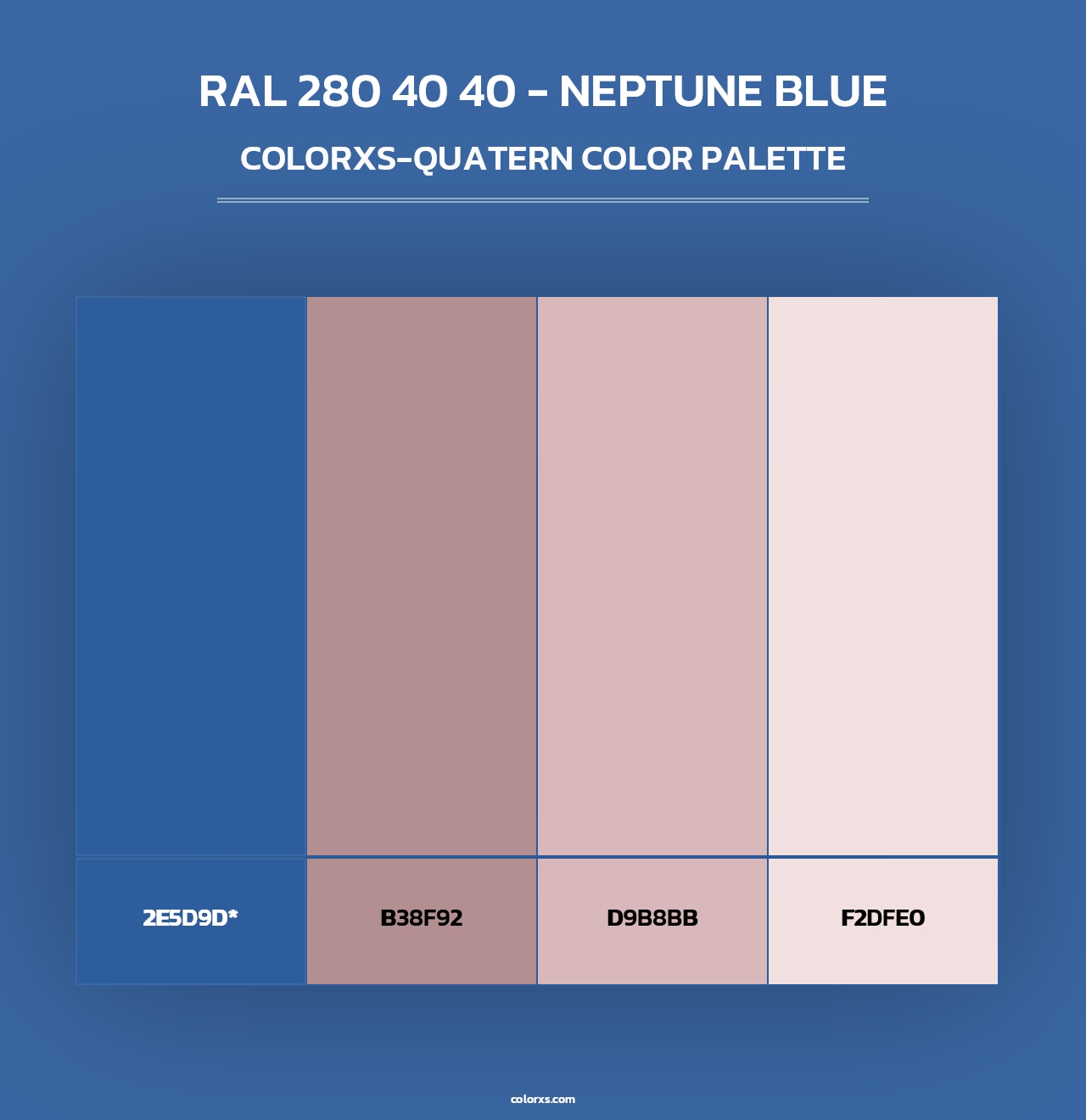 RAL 280 40 40 - Neptune Blue - Colorxs Quad Palette
