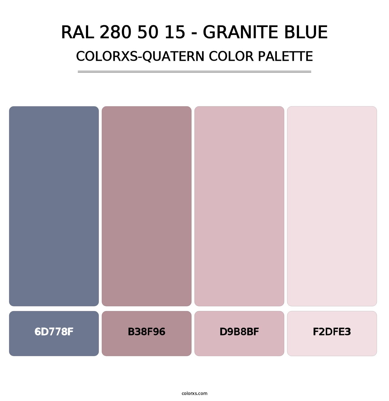 RAL 280 50 15 - Granite Blue - Colorxs Quatern Palette