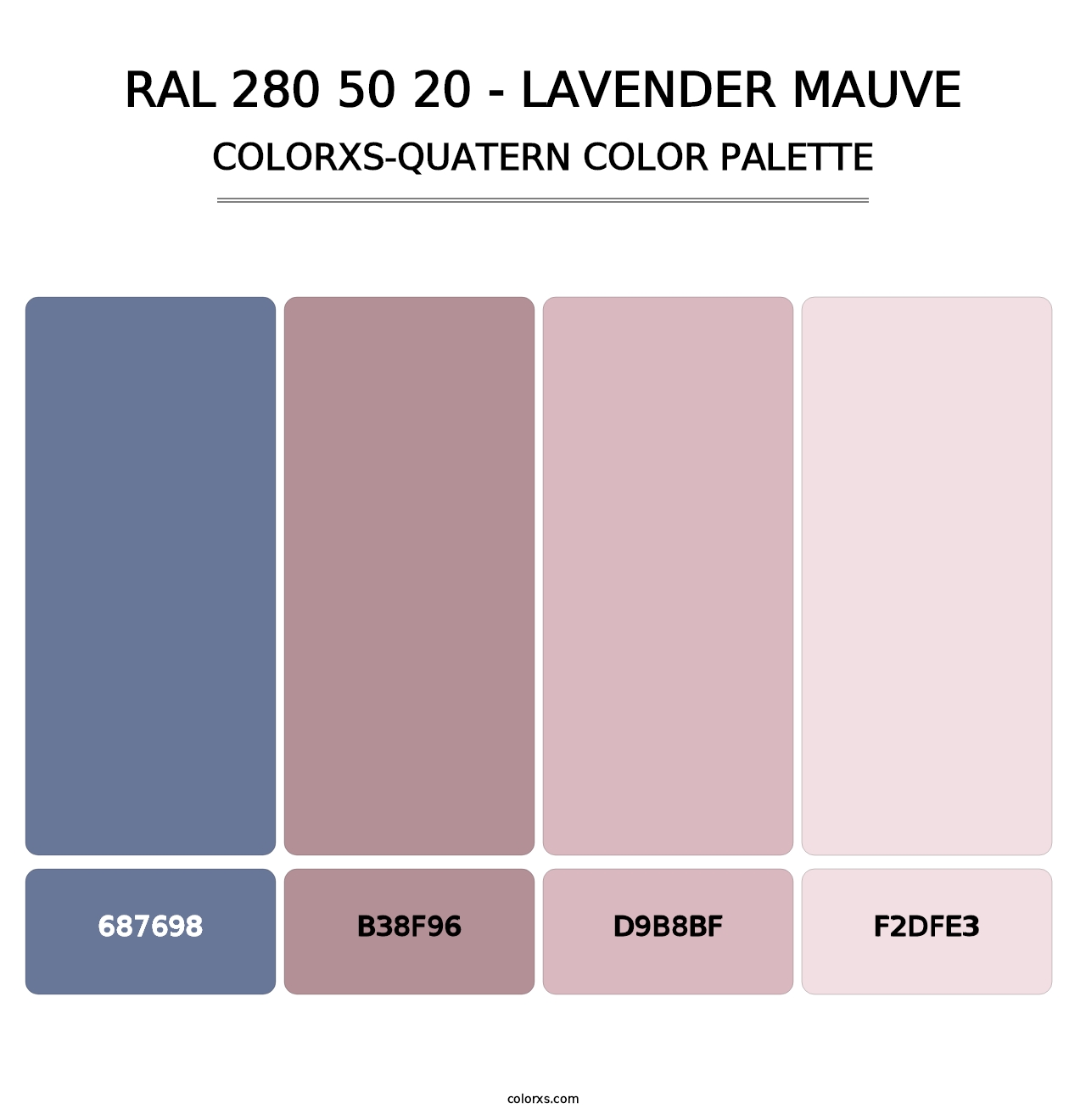 RAL 280 50 20 - Lavender Mauve - Colorxs Quatern Palette