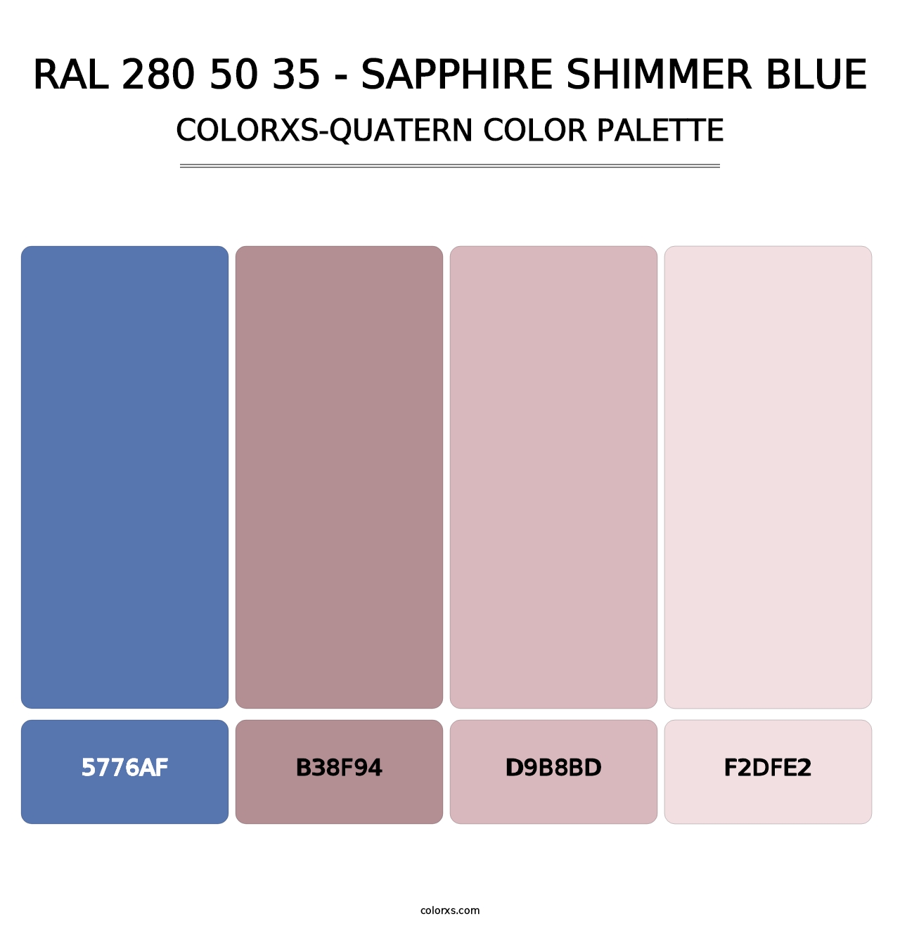 RAL 280 50 35 - Sapphire Shimmer Blue - Colorxs Quatern Palette