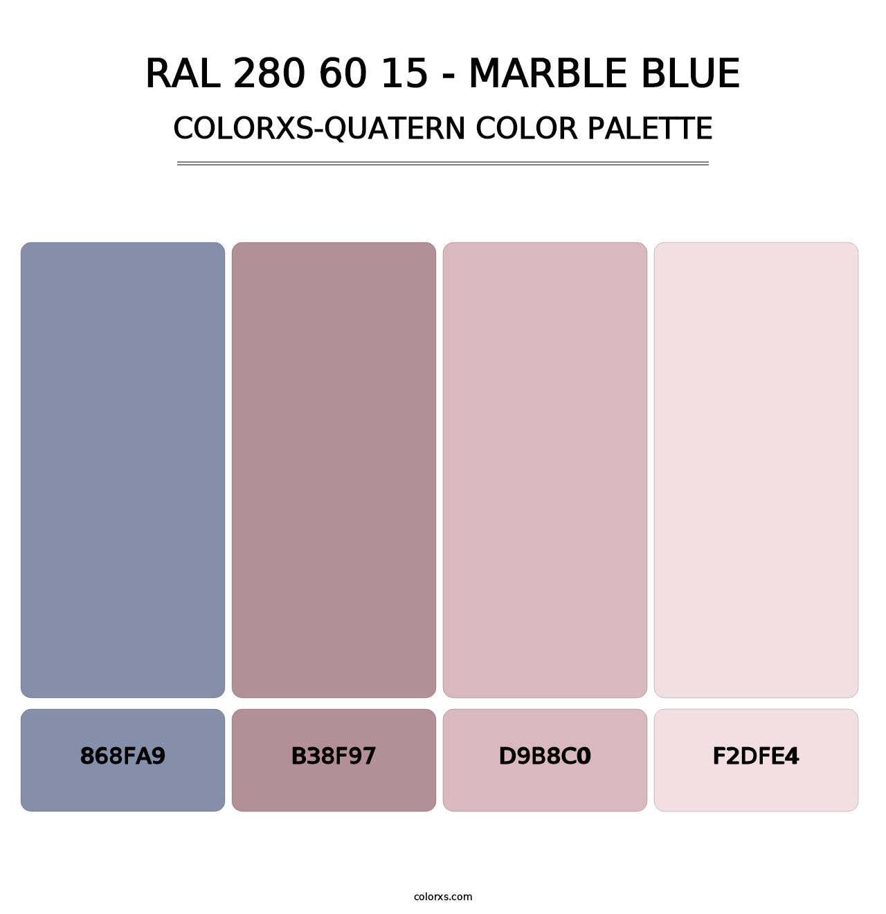 RAL 280 60 15 - Marble Blue - Colorxs Quatern Palette