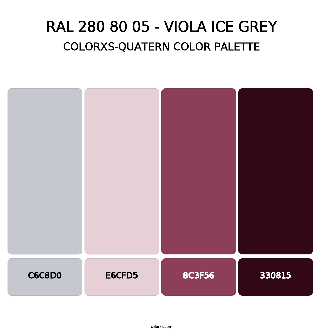 RAL 280 80 05 - Viola Ice Grey - Colorxs Quatern Palette