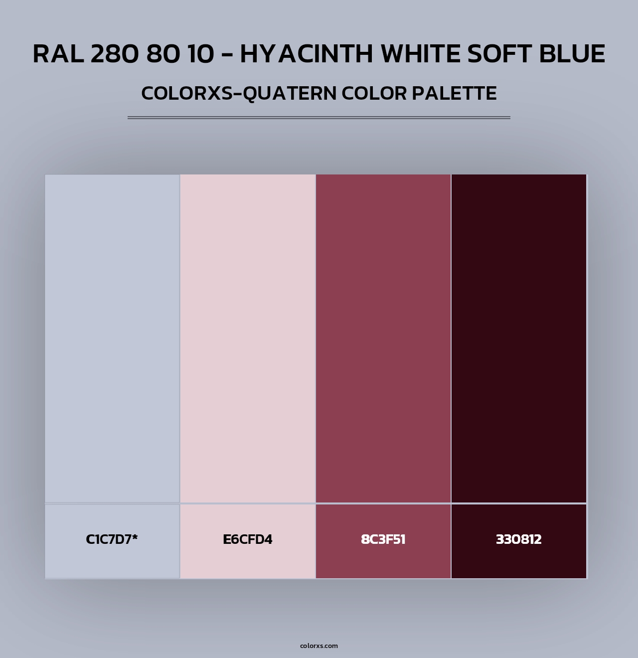 RAL 280 80 10 - Hyacinth White Soft Blue - Colorxs Quad Palette