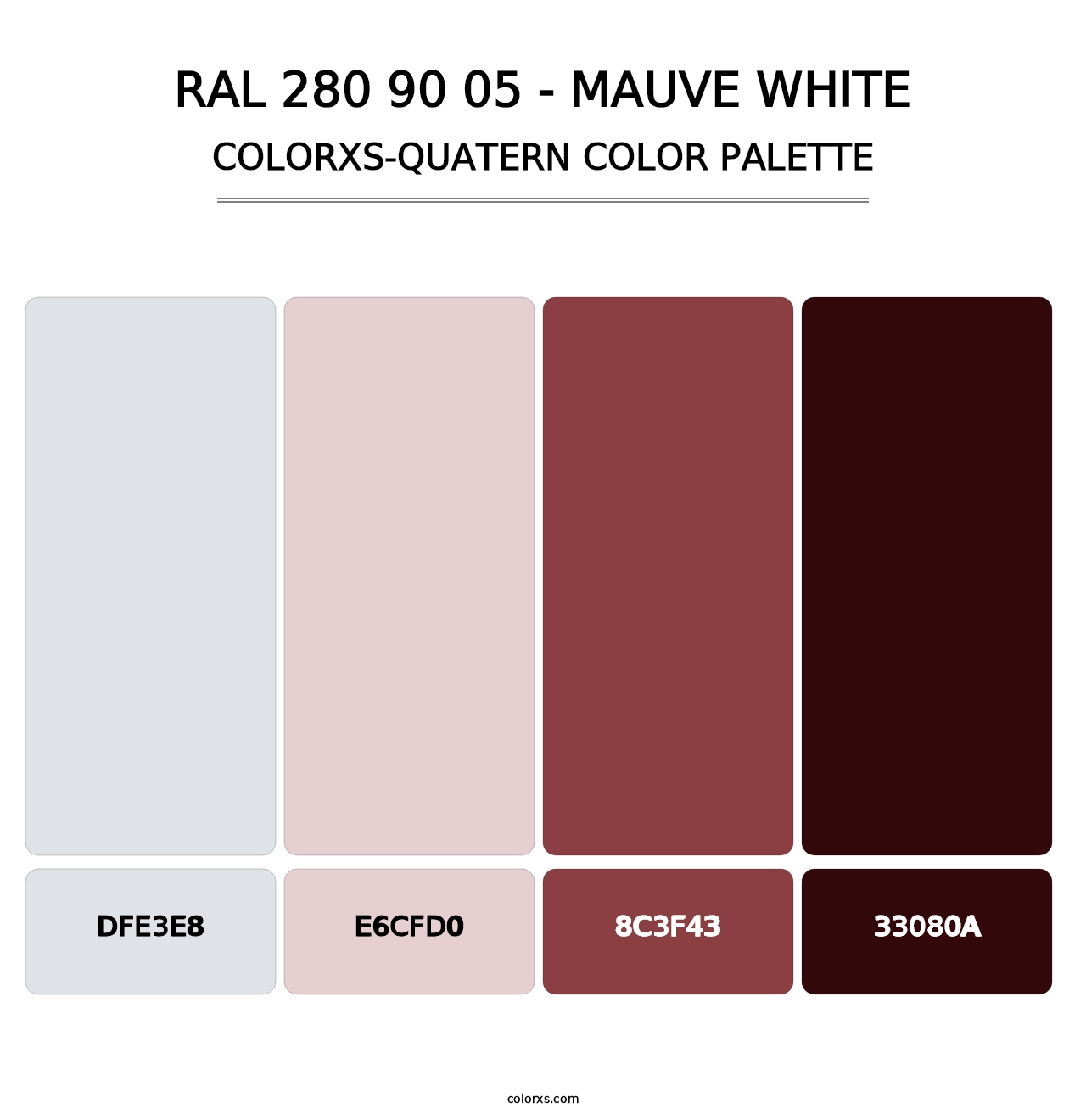 RAL 280 90 05 - Mauve White - Colorxs Quatern Palette