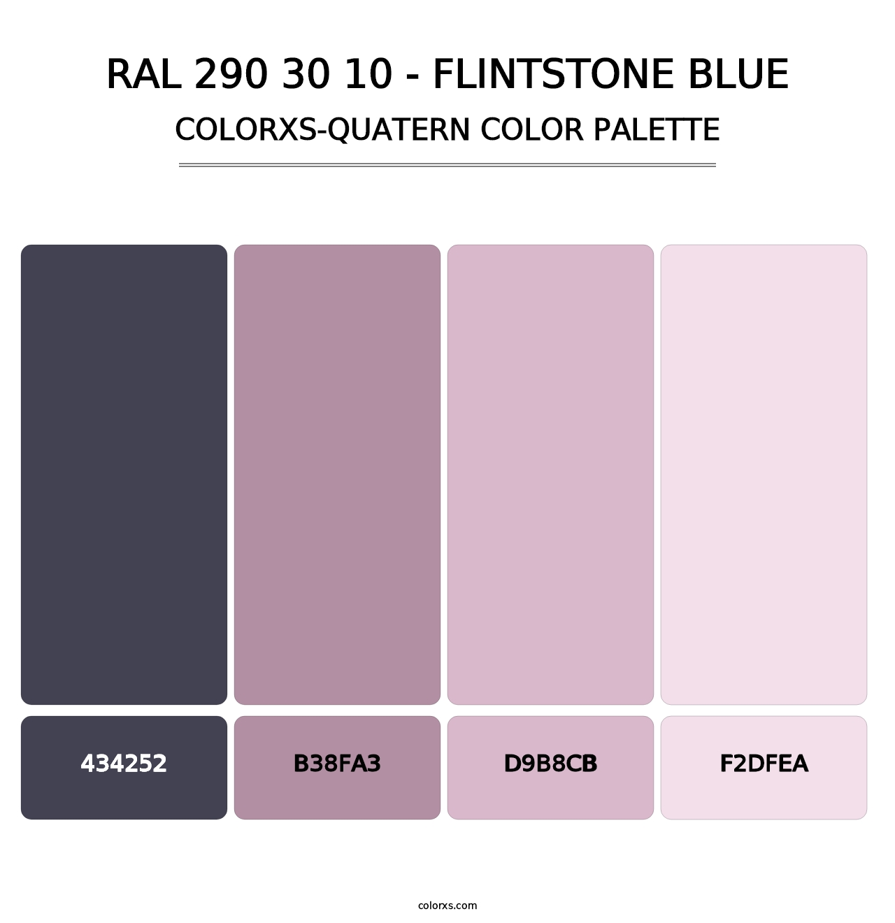 RAL 290 30 10 - Flintstone Blue - Colorxs Quatern Palette