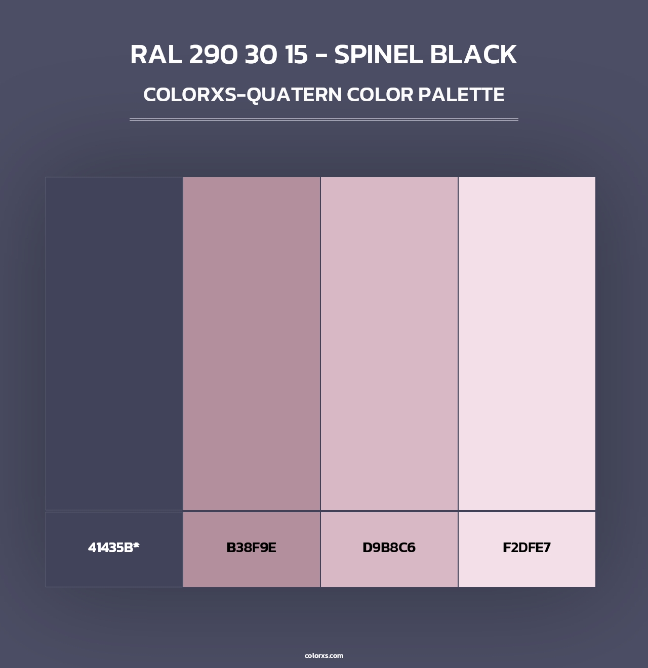 RAL 290 30 15 - Spinel Black - Colorxs Quad Palette