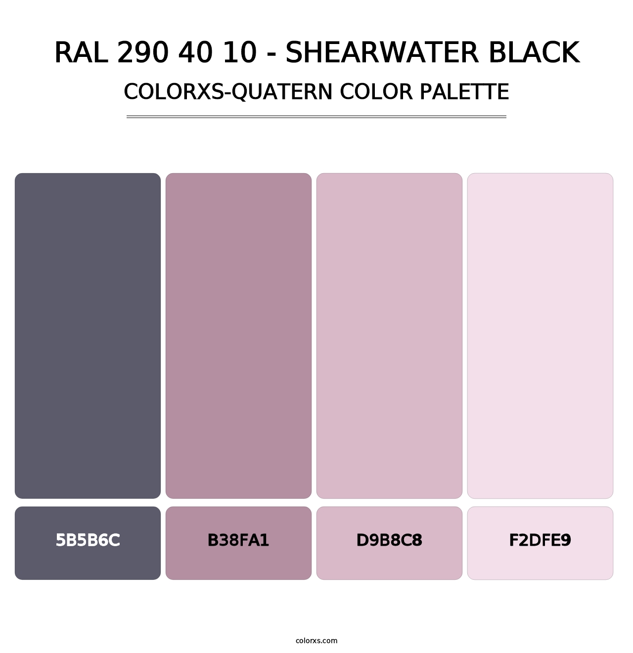 RAL 290 40 10 - Shearwater Black - Colorxs Quatern Palette