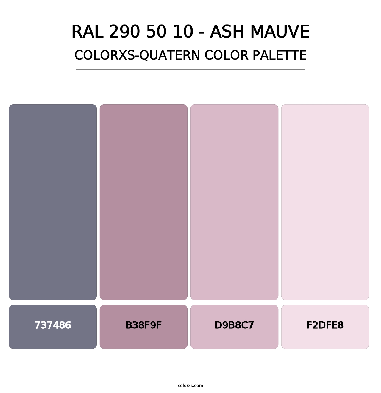 RAL 290 50 10 - Ash Mauve - Colorxs Quatern Palette